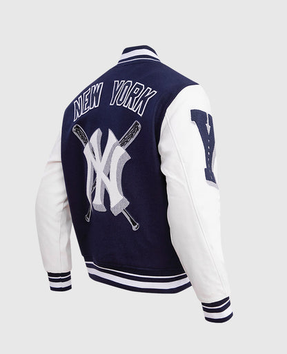 Men's MLB New York Yankees Blue White Varsity Jacket