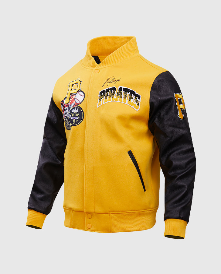 Men's MLB Pittsburgh Pirates Yellow Varsity Jacket