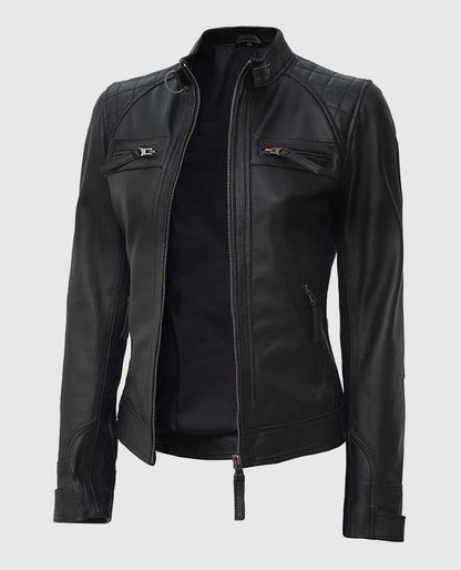 Womens-Black-Quilted-Cafe-Racer-Leather-Jacket