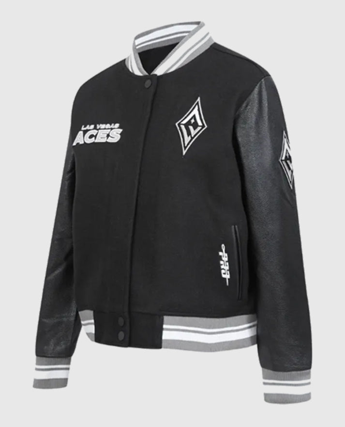 Retro Las Vegas Aces Classics Rib Varsity Jacket