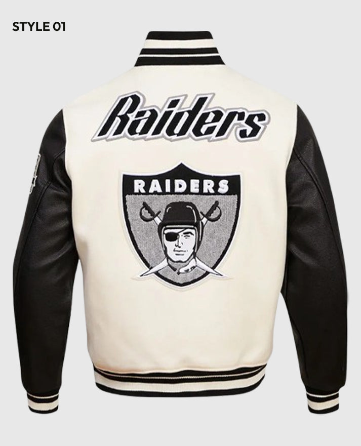 Las Vegas Raiders Retro Classic Rib Varsity Jacket