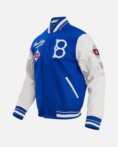 MLB Brooklyn Dodgers Men's Royal Blue White Varsity Jacket
