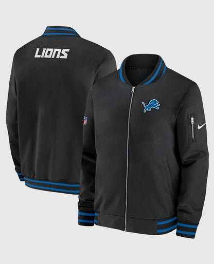 Detroit Lions Sideline Black Jacket