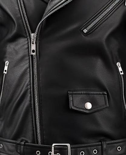 Mens-Boulevard-Black-Biker-Leather-Jacket