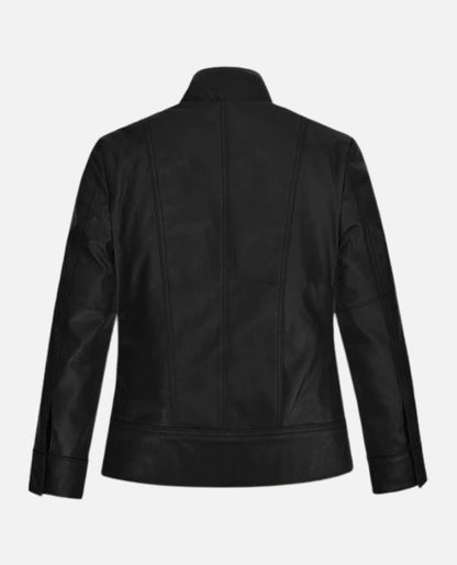 The Bricklayer Nina Dobrev Black Leather Jacket