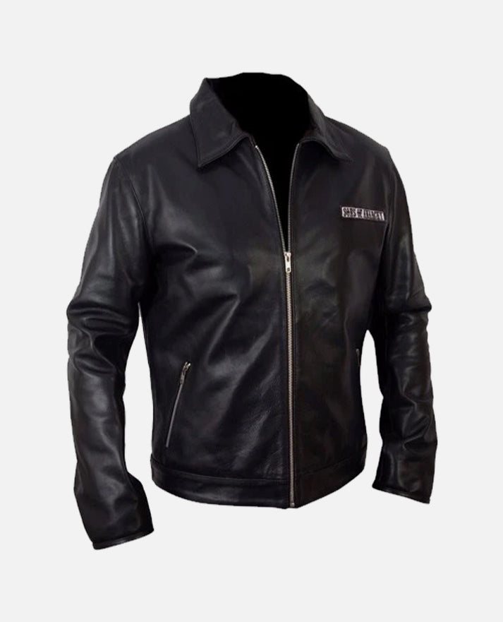 Sons Of Anarchy Black Biker Leather Jacket