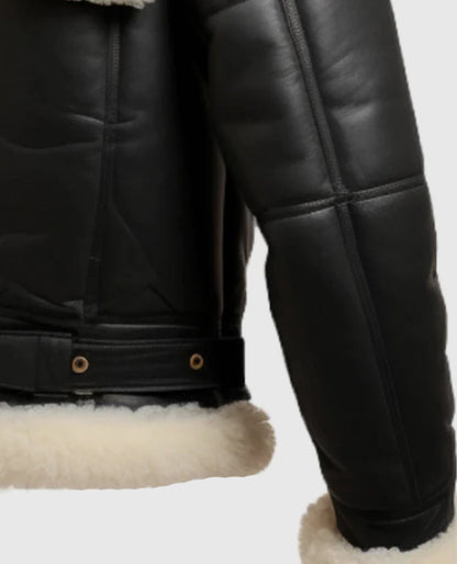 Mens-Aviator-B3-Bomber-Black-Leather-Jacket