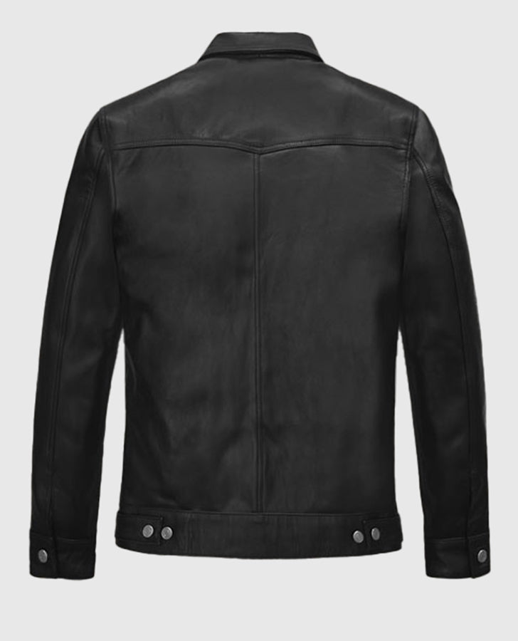Jeff Goldblum Black Leather Jacket