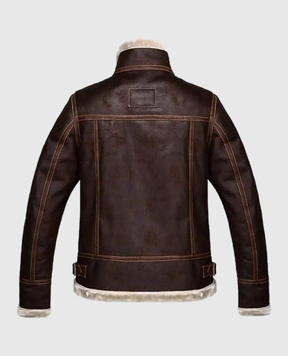 Leon Kennedy Resident Evil 4 Shearling Leather Jacket