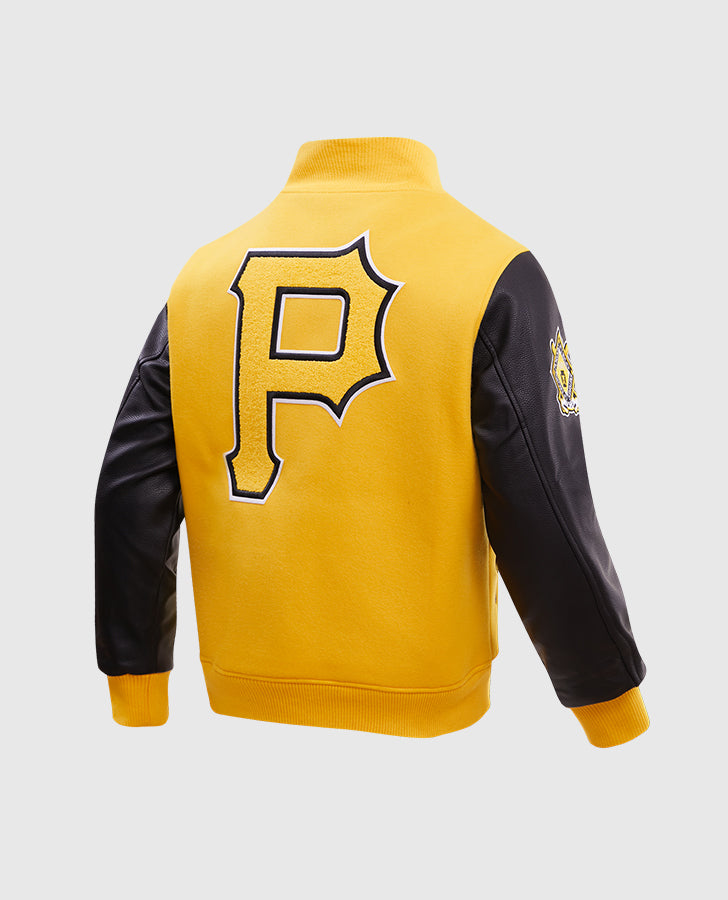Men's MLB Pittsburgh Pirates Yellow Varsity Jacket