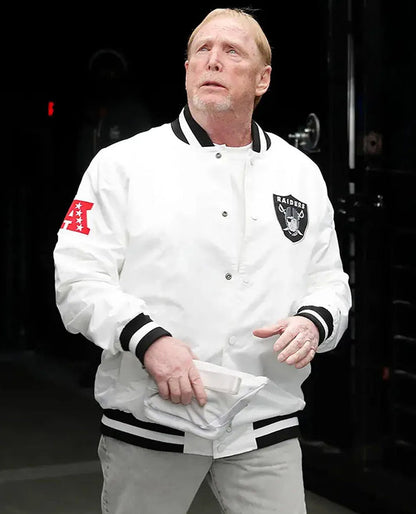 Mark Davis Las Vegas Raiders White Jacket