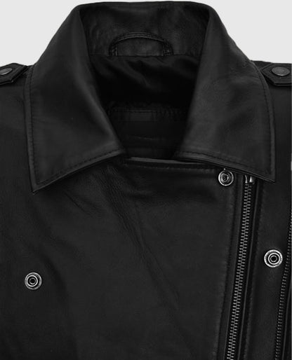 Vox Lux Natalie Portman Black Biker Leather Jacket