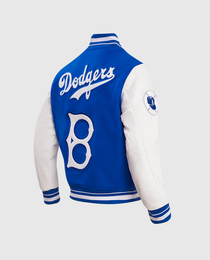 MLB Brooklyn Dodgers Men's Royal Blue White Varsity Jacket