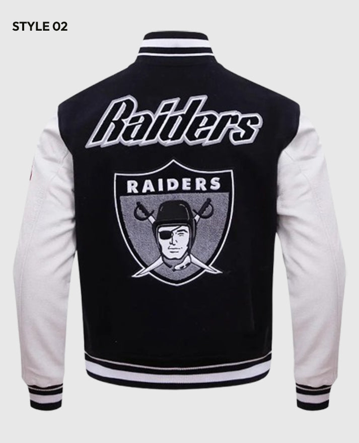 Las Vegas Raiders Retro Classic Rib Varsity Jacket