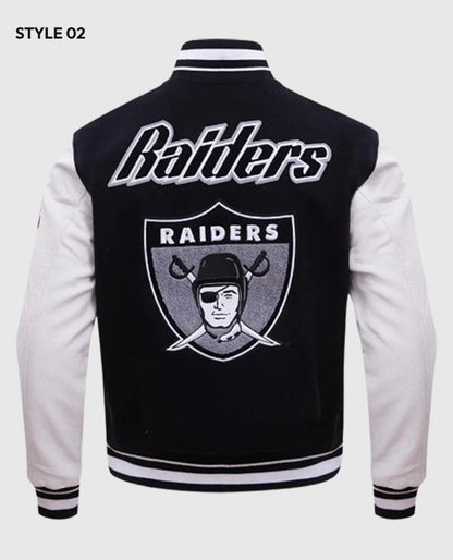 Las Vegas Raiders Retro Classic Rib Varsity Jacket