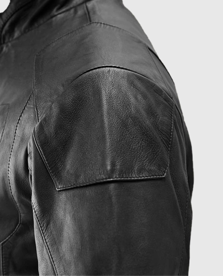 Men's Black Cafe Racer Jacket