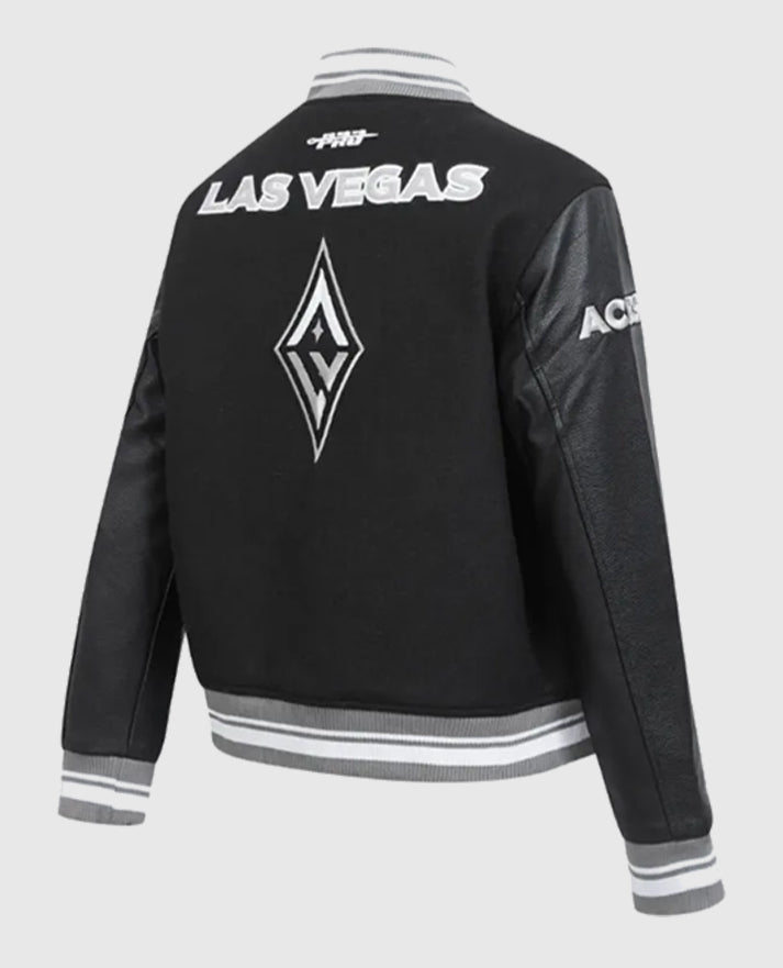 Retro Las Vegas Aces Classics Rib Varsity Jacket