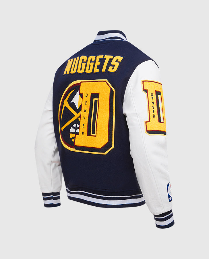 Men's NBA Denver Nuggets Rib Wool Varsity Jacket