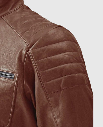 Firefly Moto Tan Biker Leather Jacket