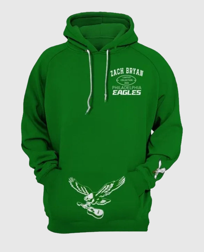 5-145-1Zach Bryan Eagles Green Hoodie