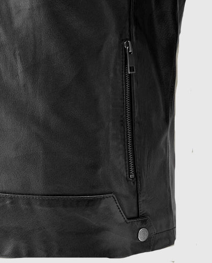 Men's Black Cafe Racer Jacket