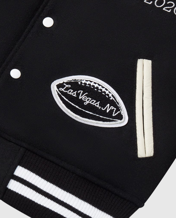 Las Vegas Raiders OVO Black Varsity Jacket