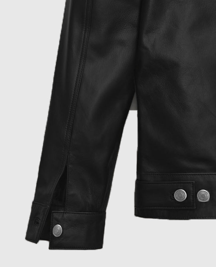 Jeff Goldblum Black Leather Jacket