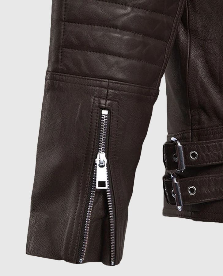 Shotgun Brown Moto Leather Jacket