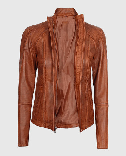 Womens-Acerra-Real-Cognac-Brown-Leather-Jacket