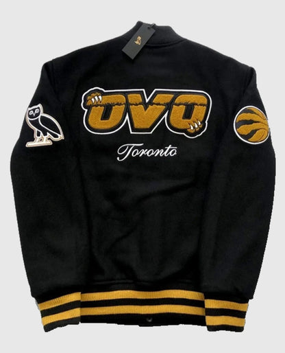 OVO Toronto Raptors Black Varsity Jacket