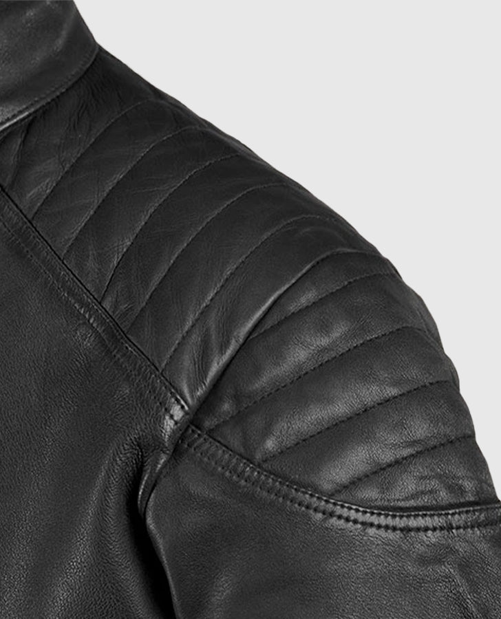 Shotgun Black Moto Leather Jacket