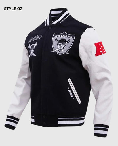 Las Vegas Raiders Retro Classic Rib Varsity Jacket