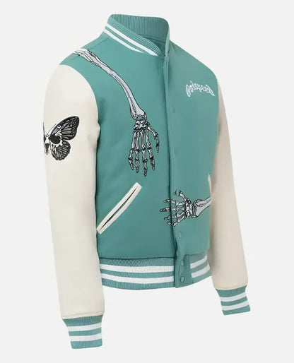 Rod Godspeed Skull Mint Varsity Jacket
