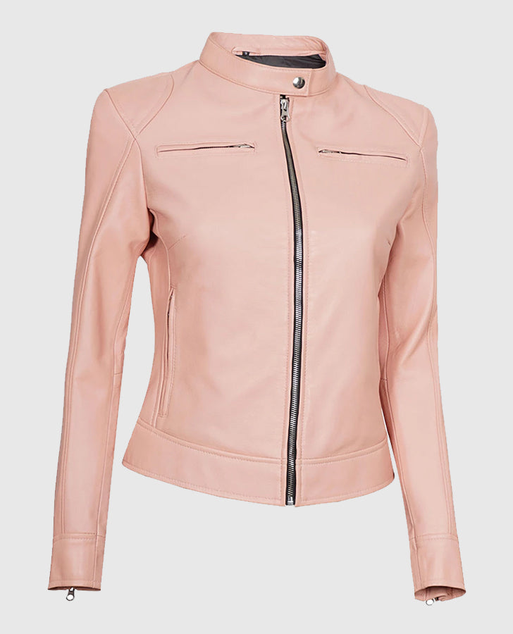 Light-Pink-Womens-Motorcycle-Cafe-Racer-Leather-Jacket