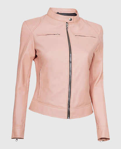 Light-Pink-Womens-Motorcycle-Cafe-Racer-Leather-Jacket