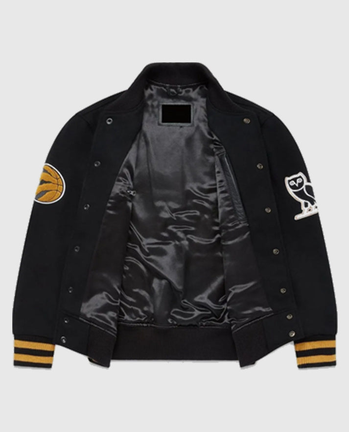 OVO Toronto Raptors Black Varsity Jacket
