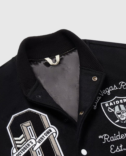 Las Vegas Raiders OVO Black Varsity Jacket