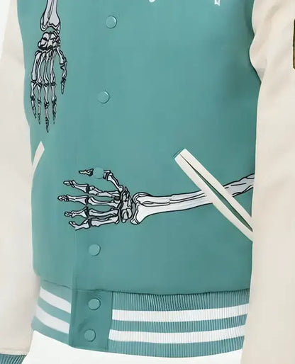 Rod Godspeed Skull Mint Varsity Jacket