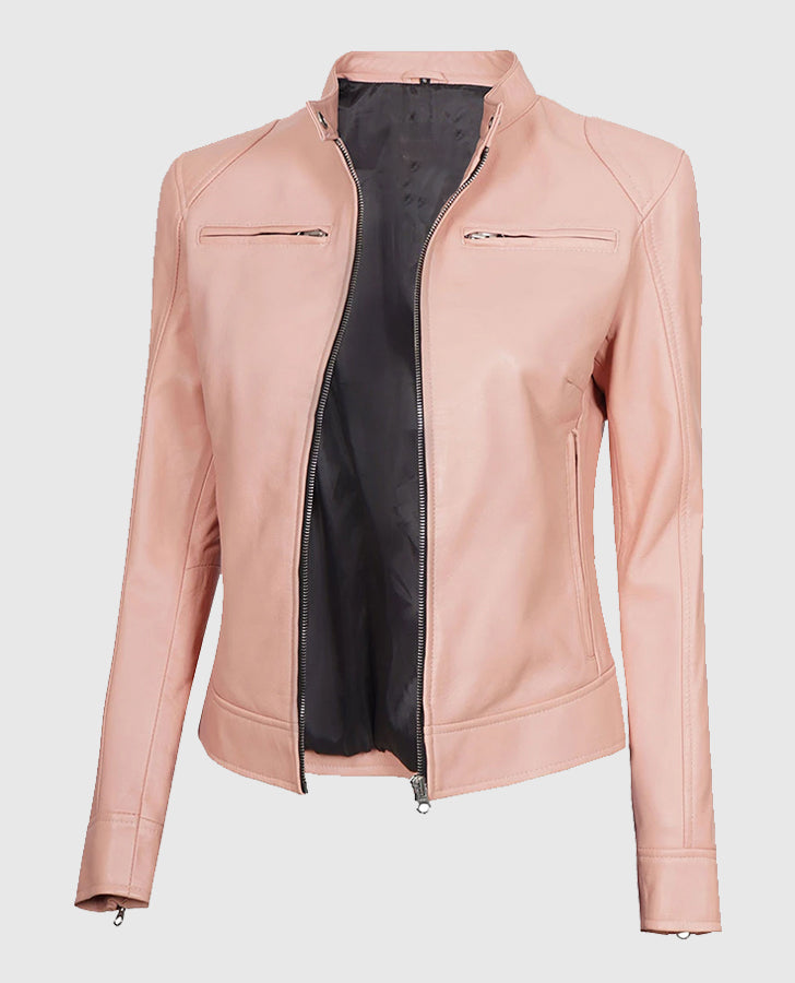 Light-Pink-Womens-Motorcycle-Cafe-Racer-Leather-Jacket