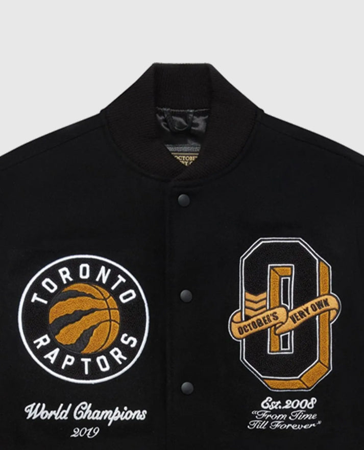 OVO Toronto Raptors Black Varsity Jacket