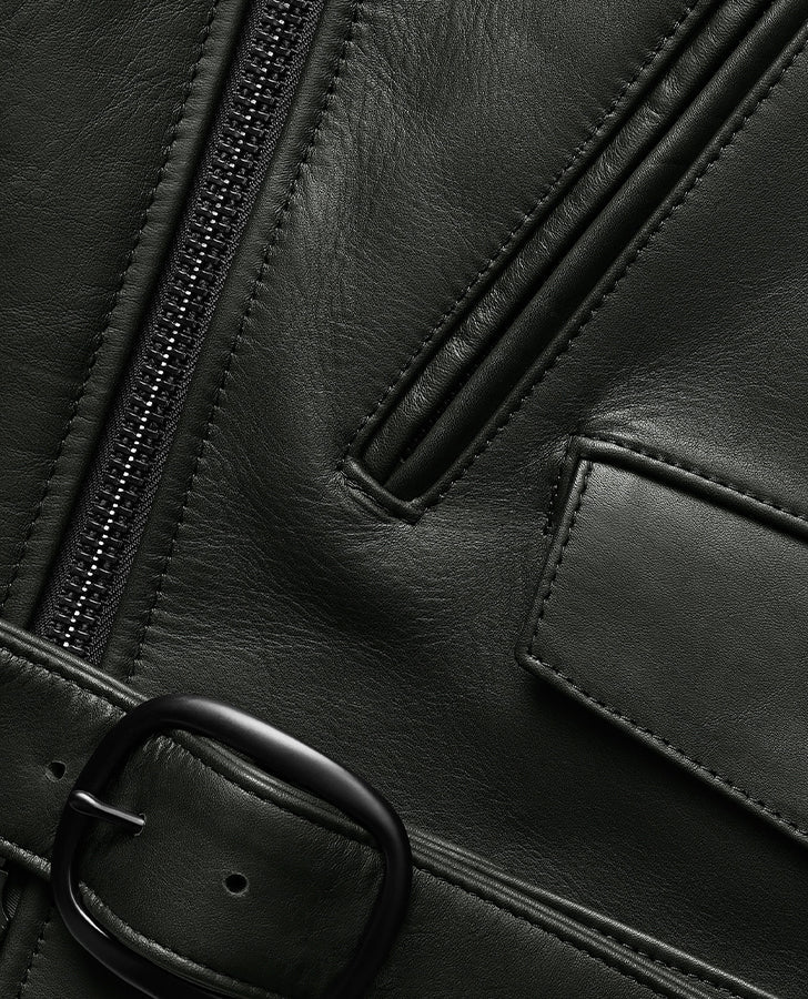 Men's Classic Biker Leather Vest