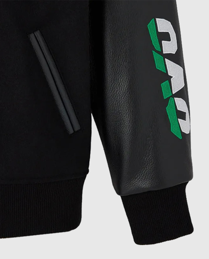 Boston Celtics OVO Black Varsity Jacket