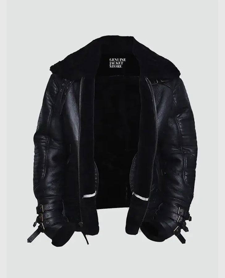 Affliction Black Shearling Jacket