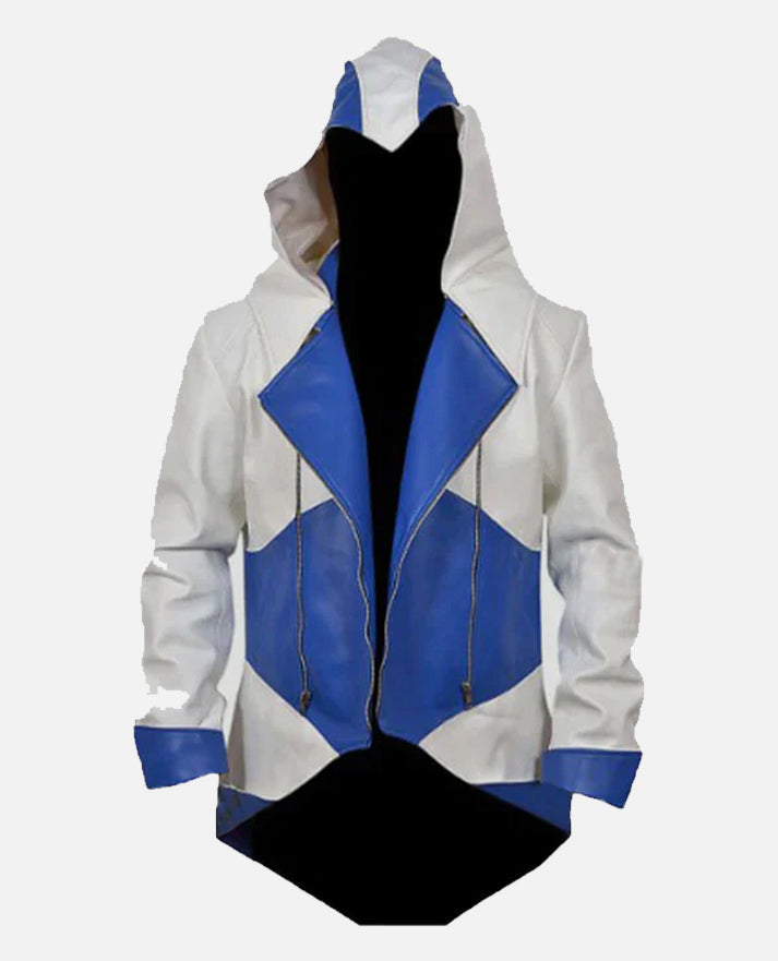 Assassins Creed 3 White Blue Jacket