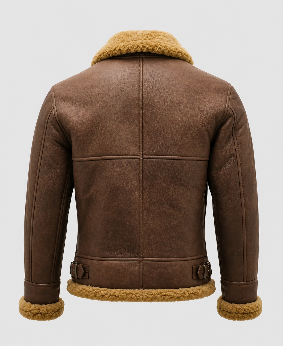B3 Shearling Flying Aviator Brown Leather Jacket