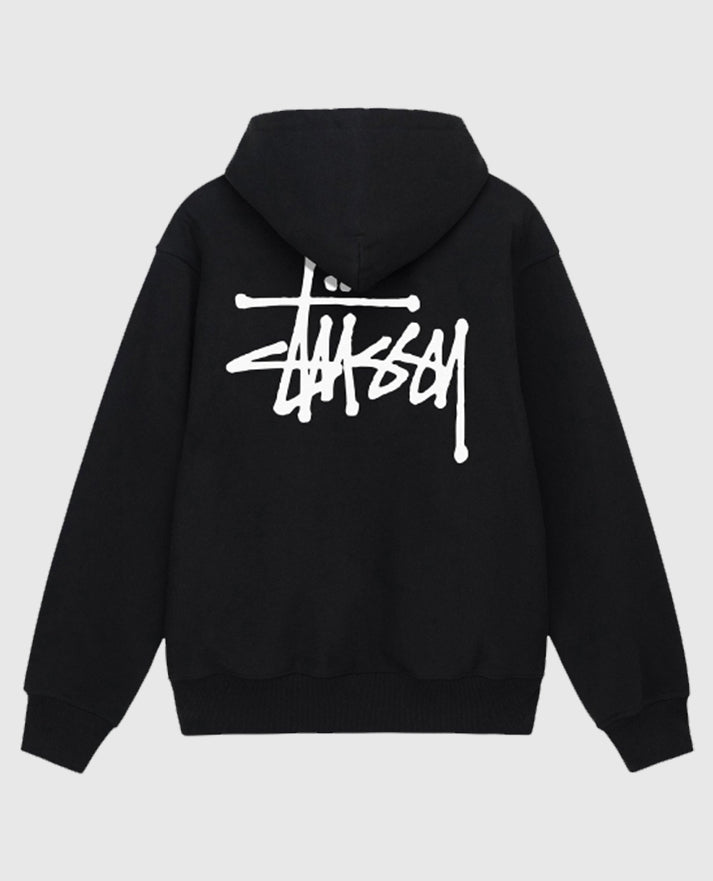 Basic Stussy Black Pullover Hoodie