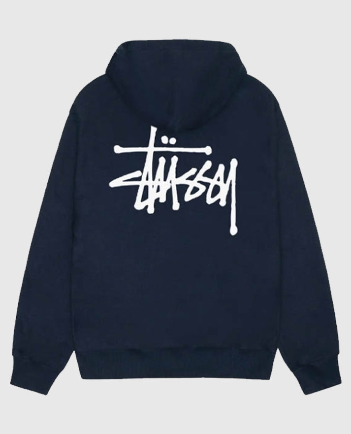 Basic Stussy Navy Blue Pullover Hoodie