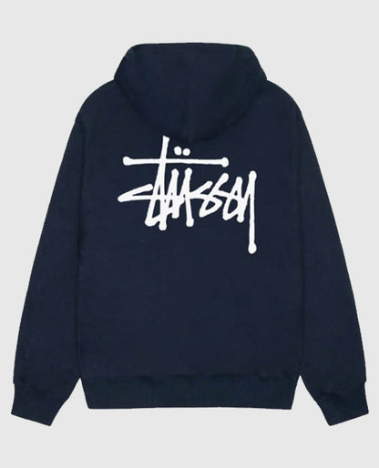 Basic Stussy Navy Blue Pullover Hoodie
