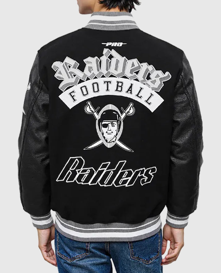 Best of Classic Las Vegas Raiders Rib Varsity Jacket