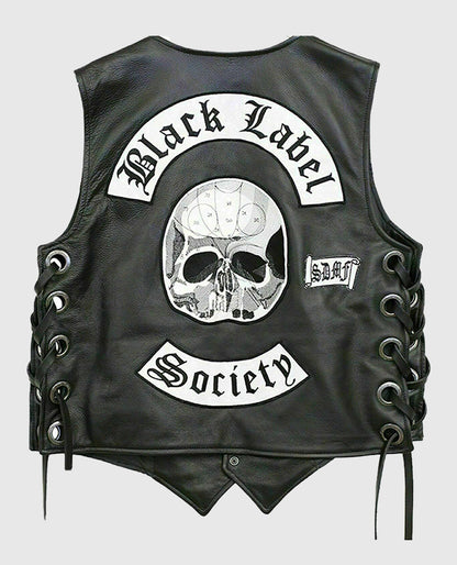 Black Label Society Doom Leather Biker Vest